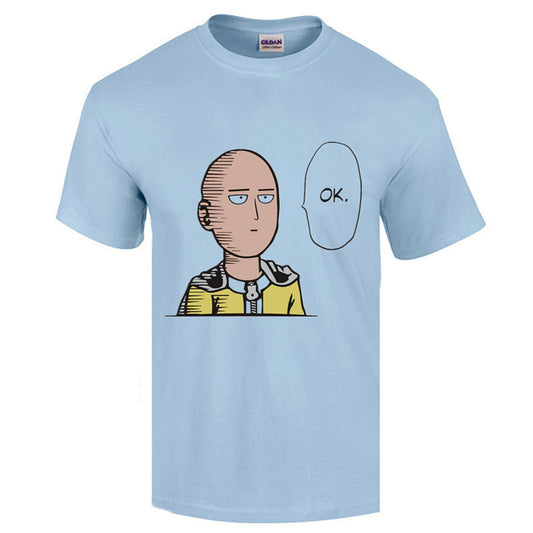 One Punch Man Print T-shirt (Blue)