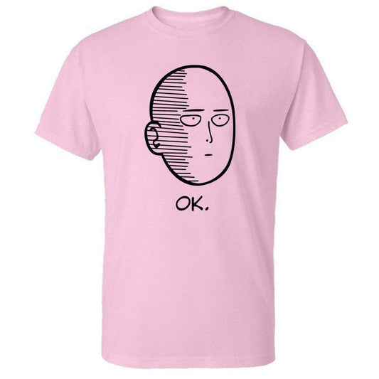 One Punch Man Printed T-shirt (Pink)