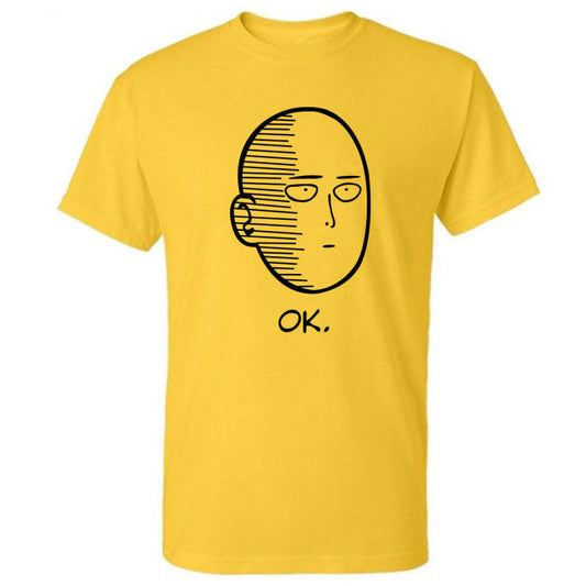 One Punch Man Printed T-shirt (Yellow)